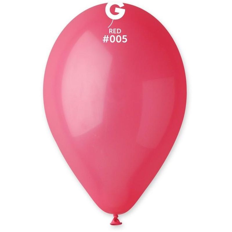 Gemar - 12in Standard Red Latex Balloon 100pcs