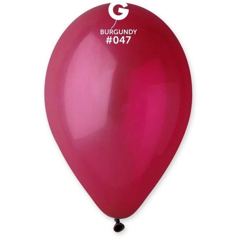 Gemar - 12in Standard Burgundy Latex Balloon 100pcs