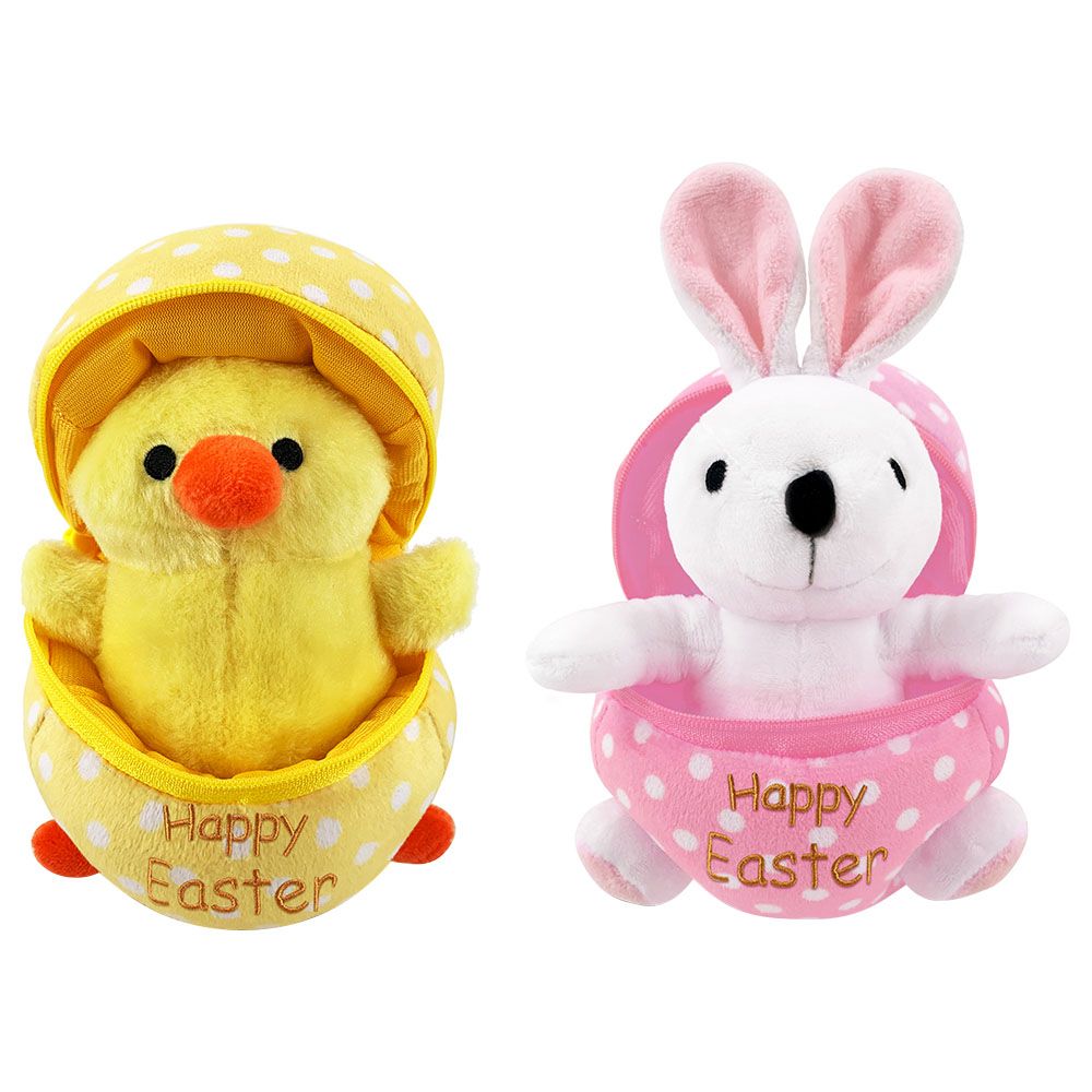 Party Magic - Easter Soft Toy With Zipper - 1pc Assorted