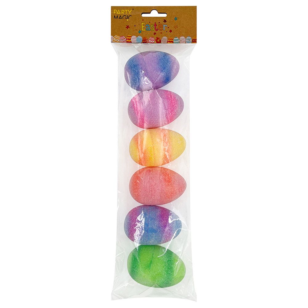 Party Magic - Easter Glittered Filler Eggs 8cm - 6pcs