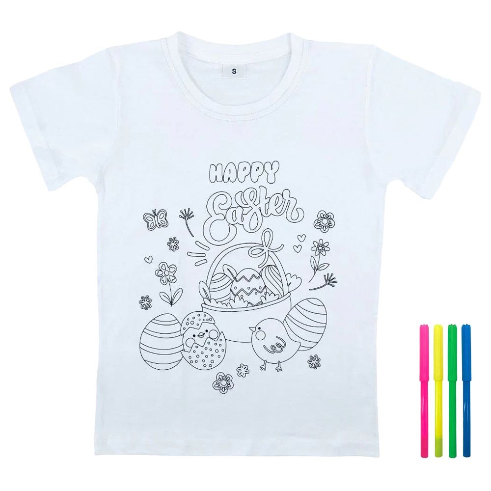 Party Magic - 18852 Easter DIY Painting T-Shirt Painting Kit - Small