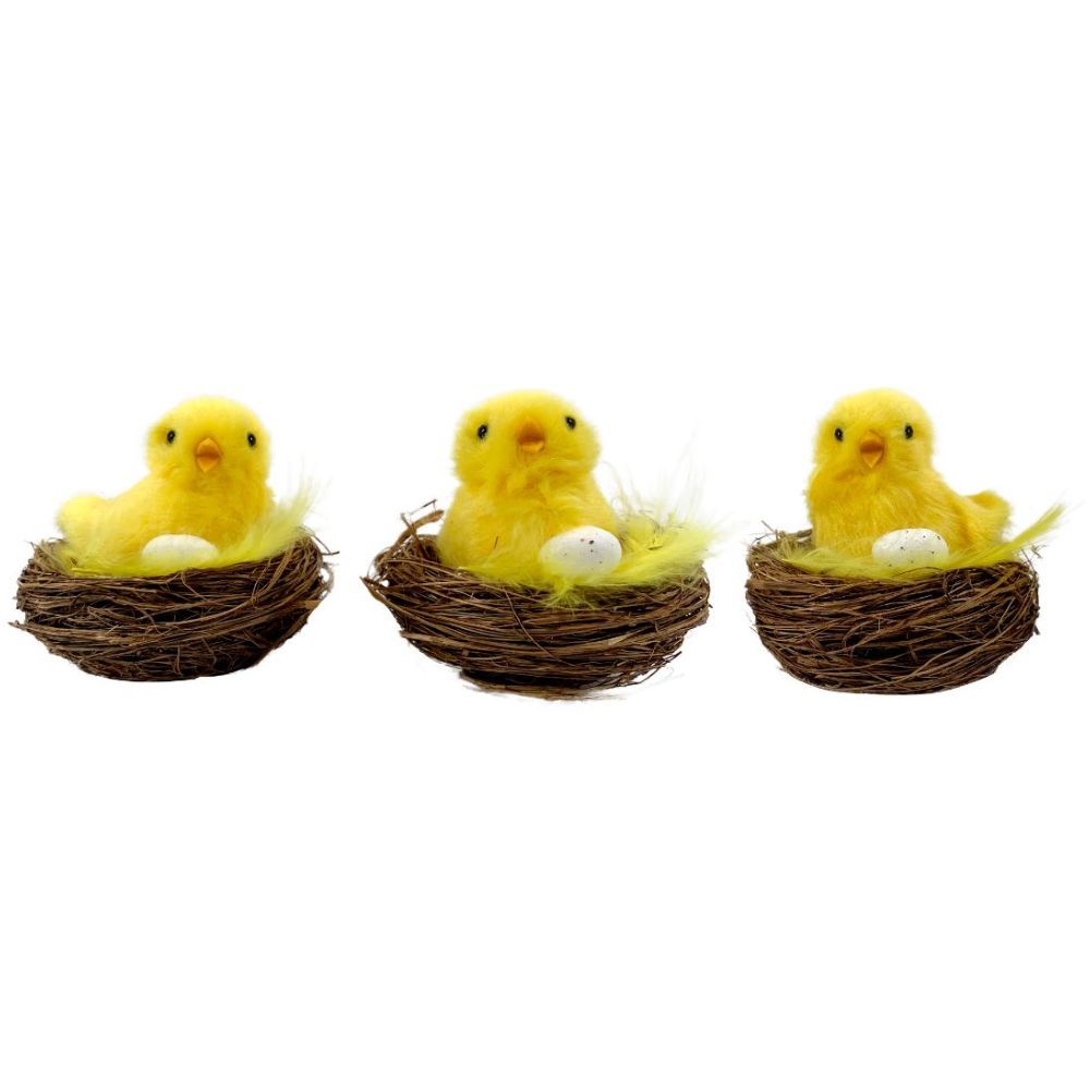 Party Magic - Easter Chick Decoration - Pack Of 3