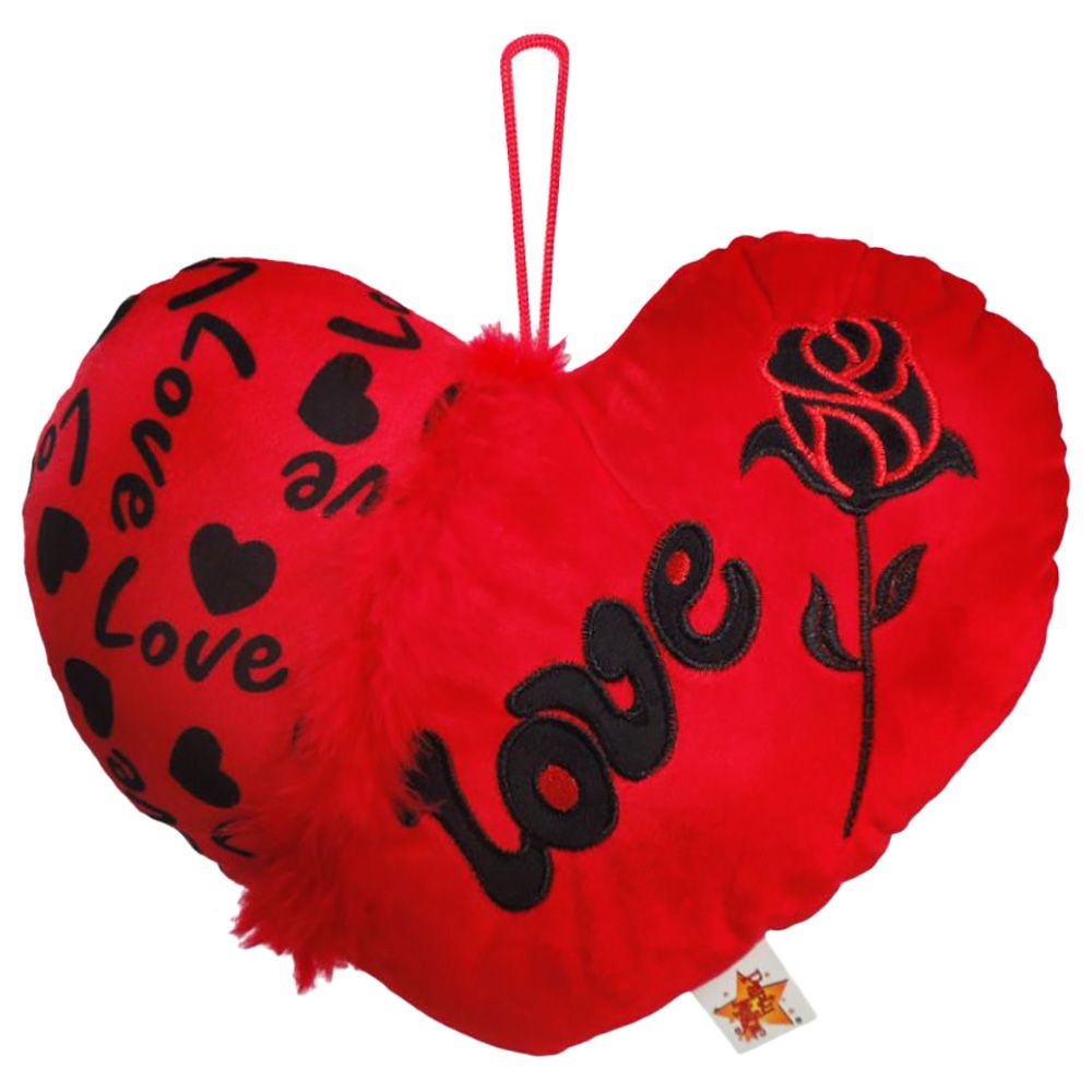 Party Magic - Valentine Love Cushion With Feather - 33 x 26 cm