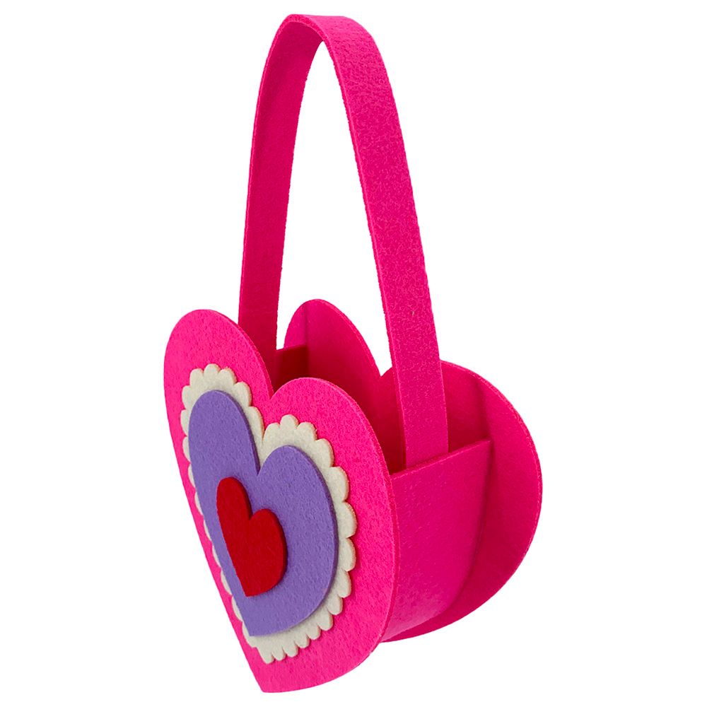 Party Magic - Heart Shape Felt Bag - 16.5 x 17 cm