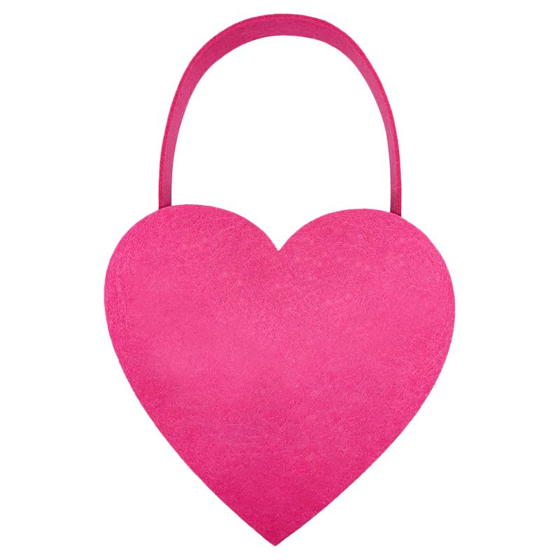 Party Magic - Heart Shape Felt Bag - 16.5 x 17 cm