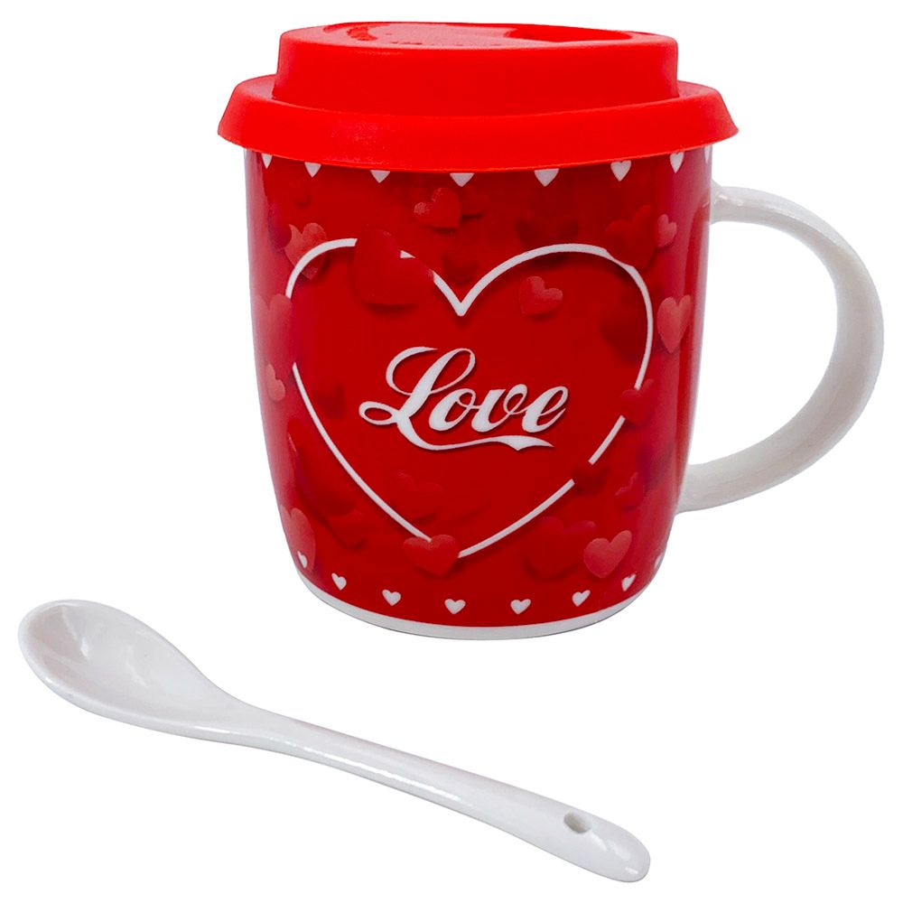 Party Magic - Valentine Mug with Lid - 12cm - Assorted 1pc