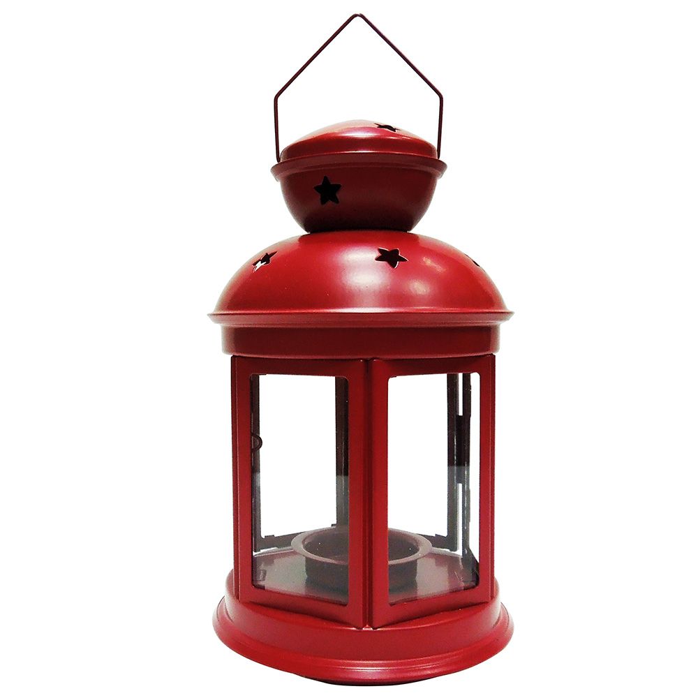 Party Zone - Lantern Candle Holder Red