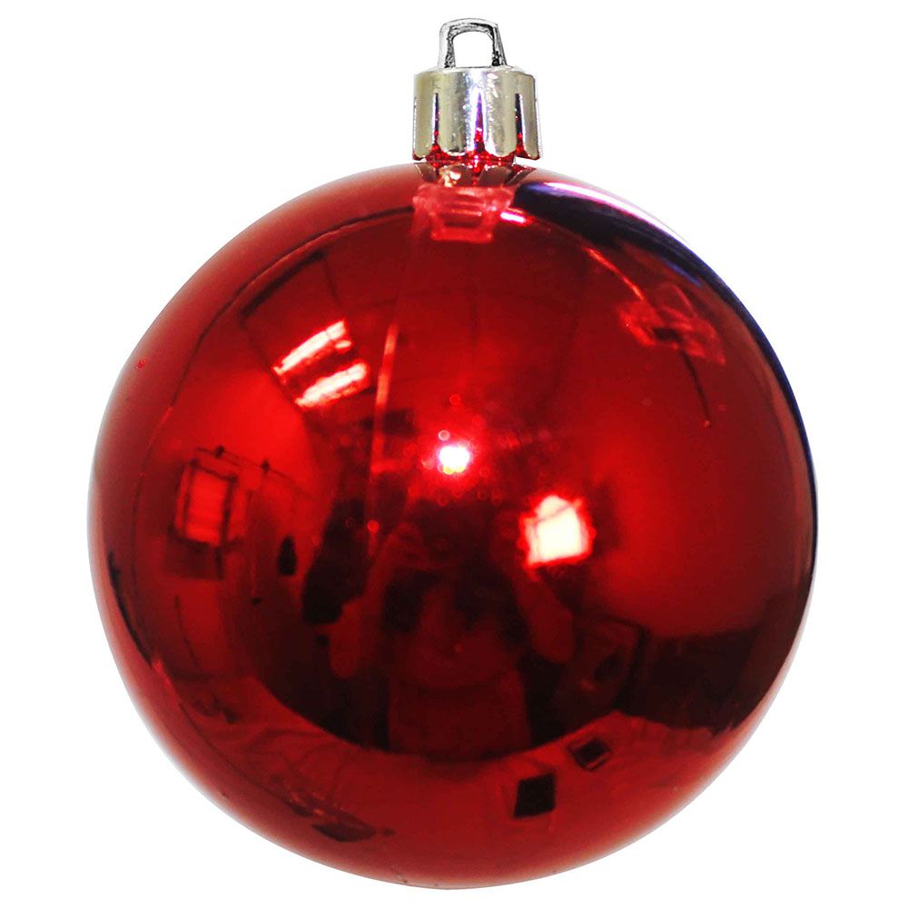 Christmas Magic - 24pcs Shiny Matte Glitter Balls 3cm - Red