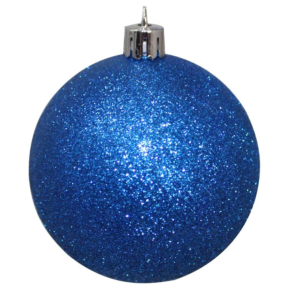 Christmas Magic - Shiny Matt Glitter Balls 3cm - 24pcs - Blue