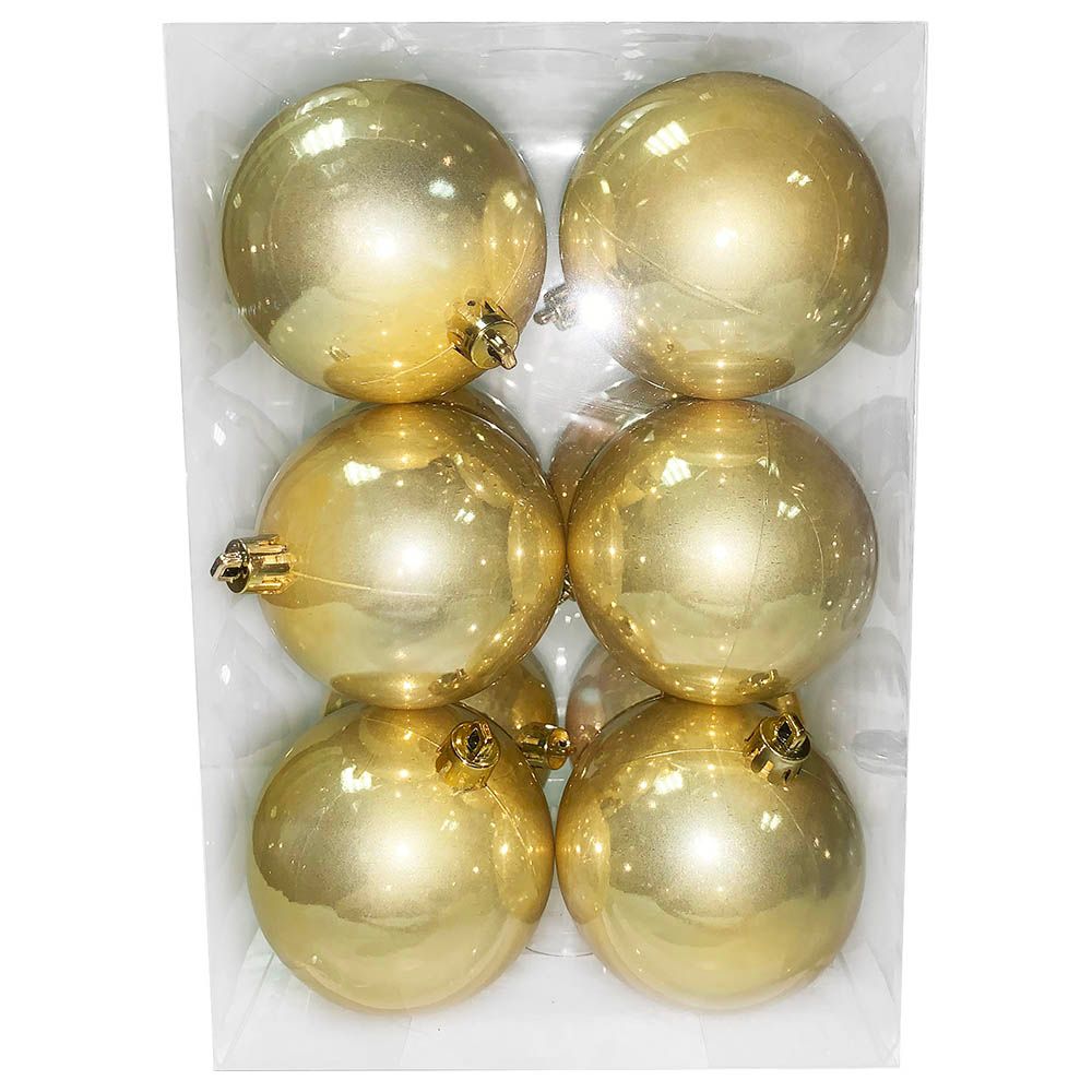 Christmas Magic - 12pcs Christmas Balls Pearl Finish 7cm - Gold