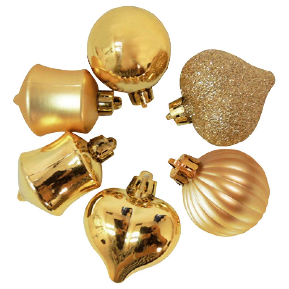 Christmas Magic - 24pcs Christmas Mini Decoration 4cm - Gold