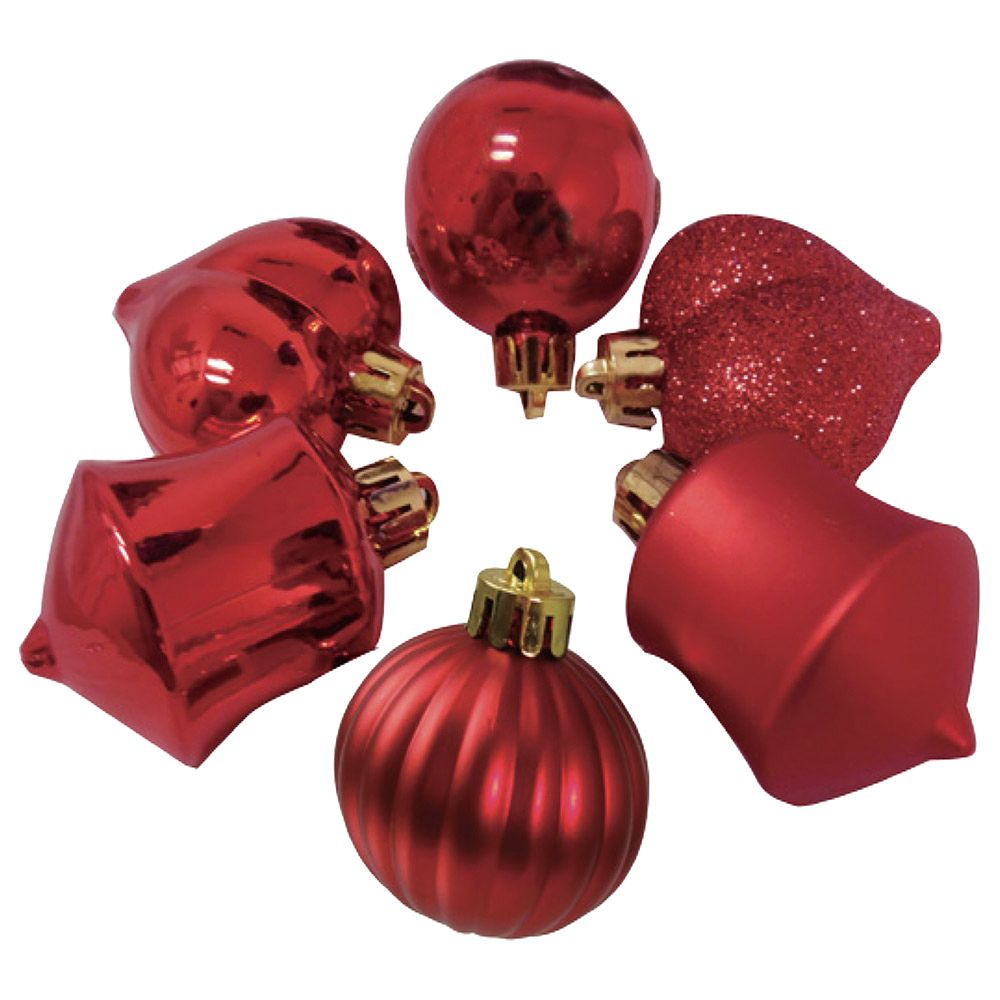 Christmas Magic - 24pcs Christmas Mini Decoration 4cm - Red