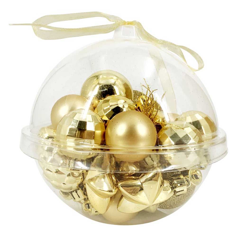 Christmas Magic - Assorted Christmas Baubles - Pack of 22 - Gold