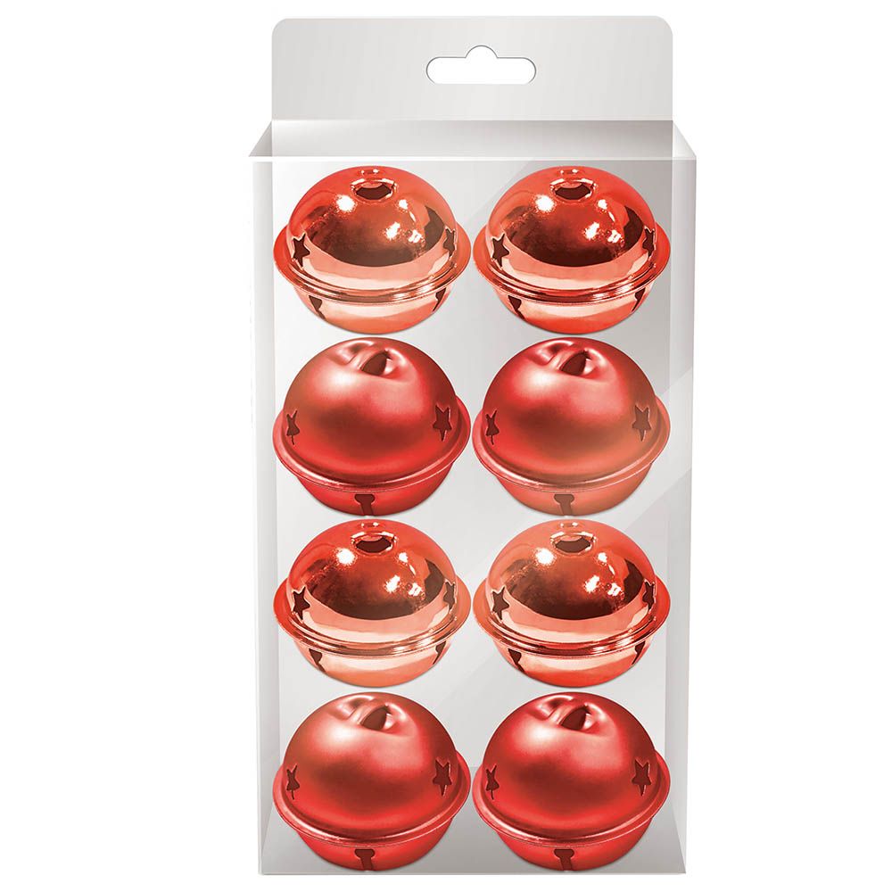 Party Zone -  Red Bells Pack of 8