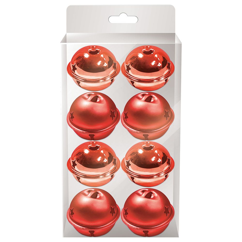 Christmas Magic - 8pcs Bells 4cm - Red