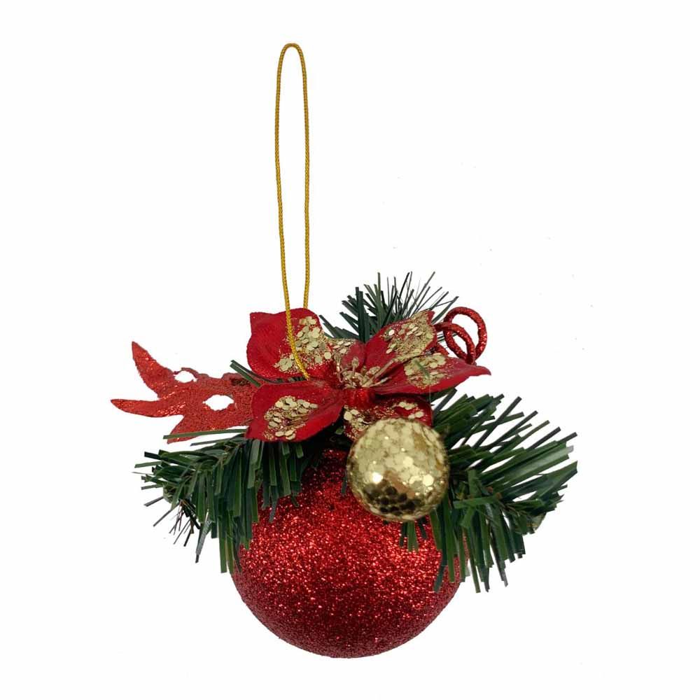 Christmas Magic - Christmas Ball With Decoration 11 cm - Red