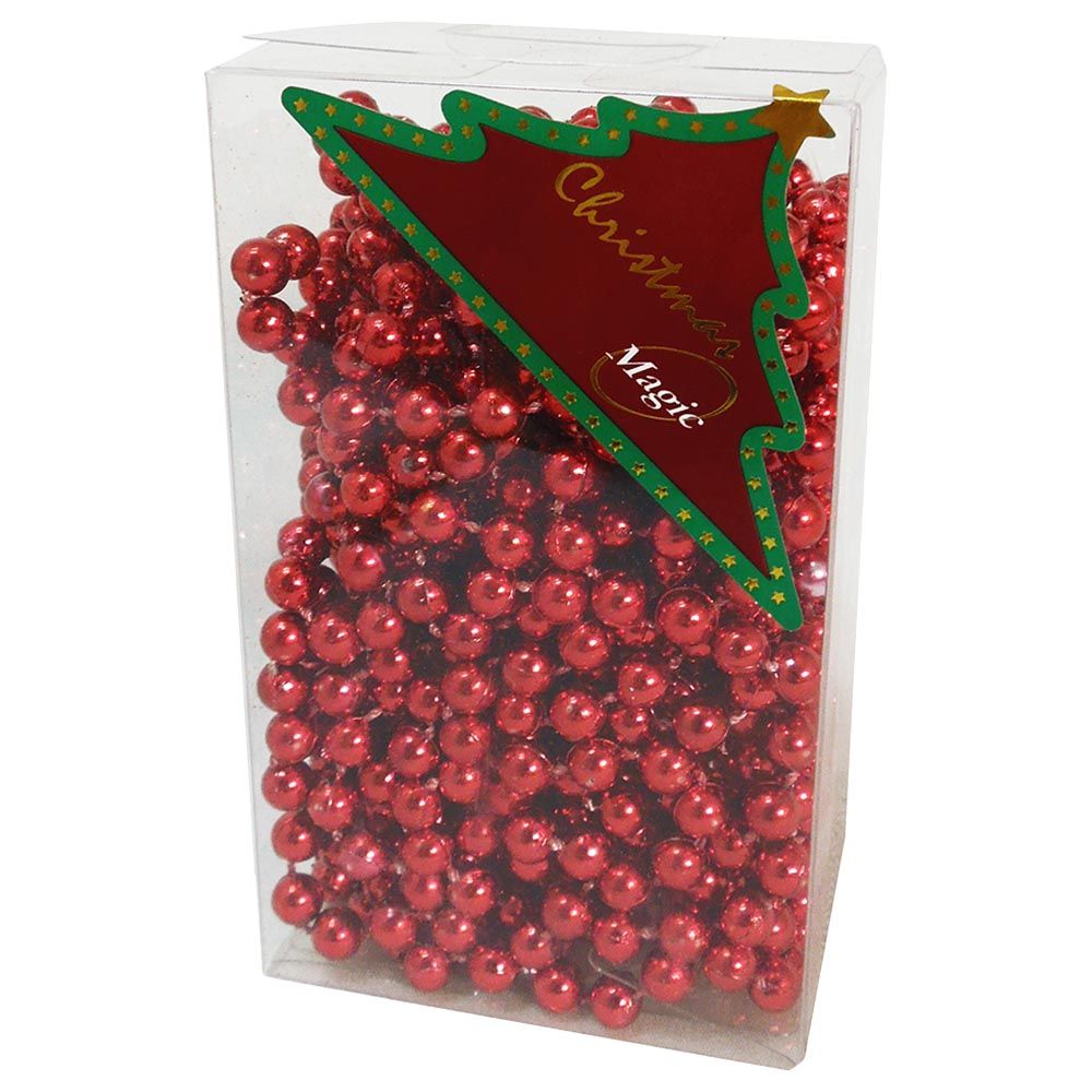 Christmas Magic - Beads Garland 6 x 10m - Red