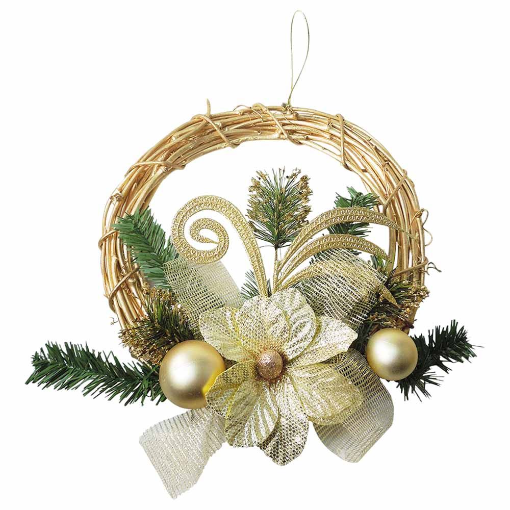 Christmas Magic - Decorated Wreath 30cm - Gold