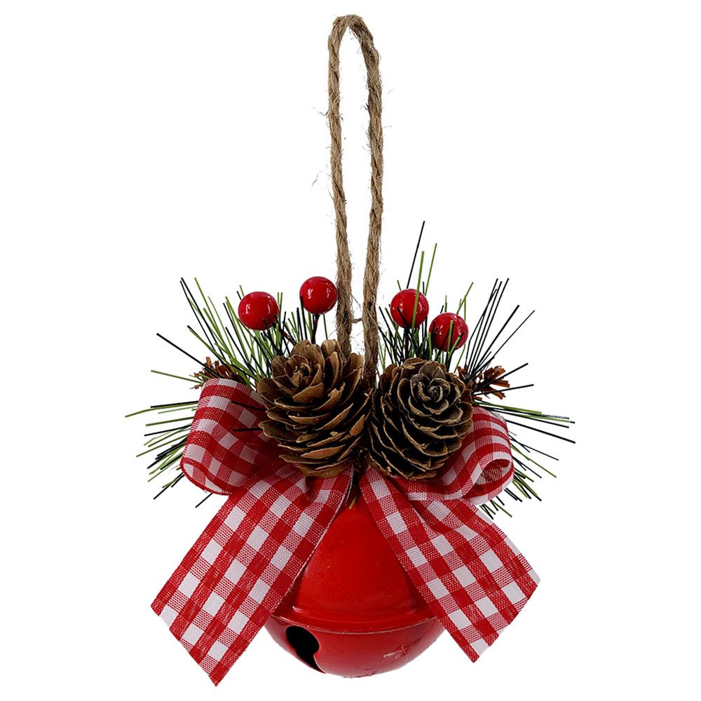 Christmas Magic - Hanging Bell - 9cm - Red