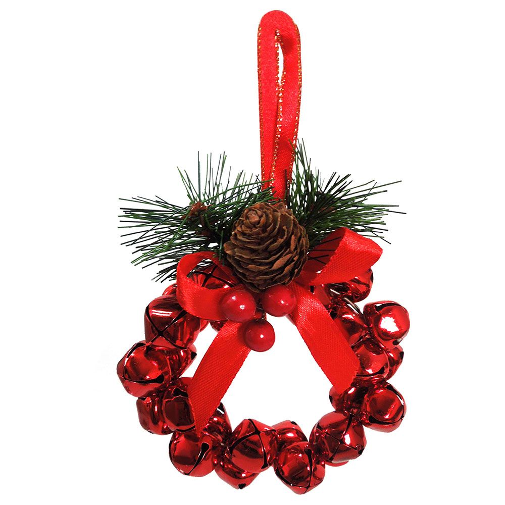 Christmas Magic - Bell Wreath 10cm - Red 