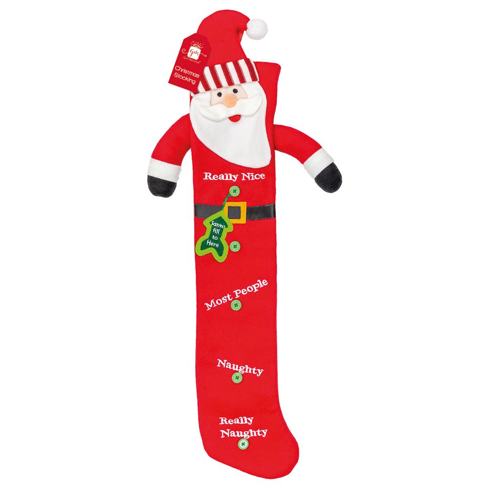 Giftmaker - Extra Long Naughty/Nice Santa Stocking