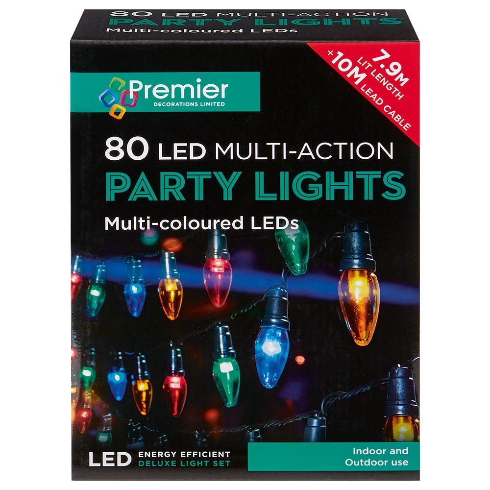 حبل مضيء 80 LED ملون من ماركة بارتي زون