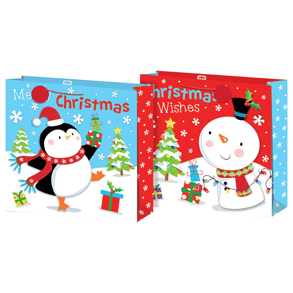 Giftmaker - Penguin & Snowman Giant Gift Bag - Assorted