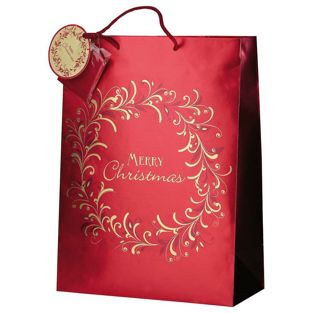 Tom Smith - Rich Traditions Foil Gift Bag Large - Red