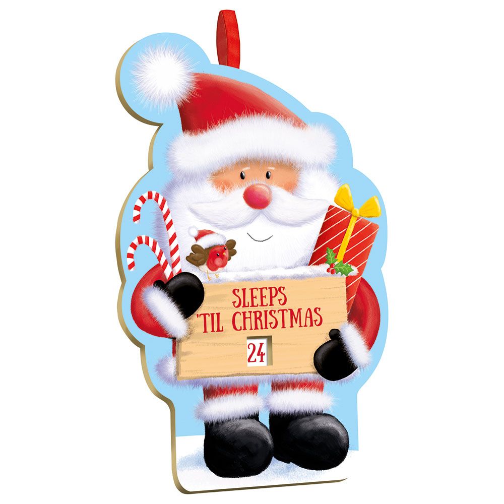 Giftmaker - Decorations Santa Countdown Plaque 