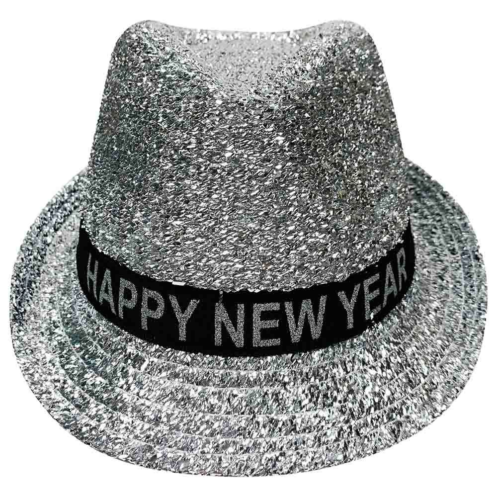 Party Magic - Tinsel Top Hat Silver