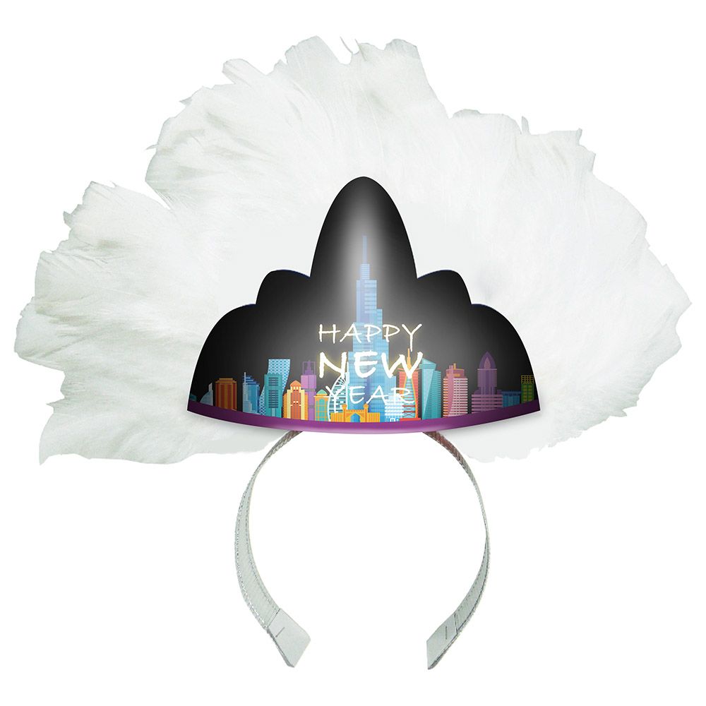 Party Magic - Dubai Skyline 2 Tiaras With Feather Pack of 2