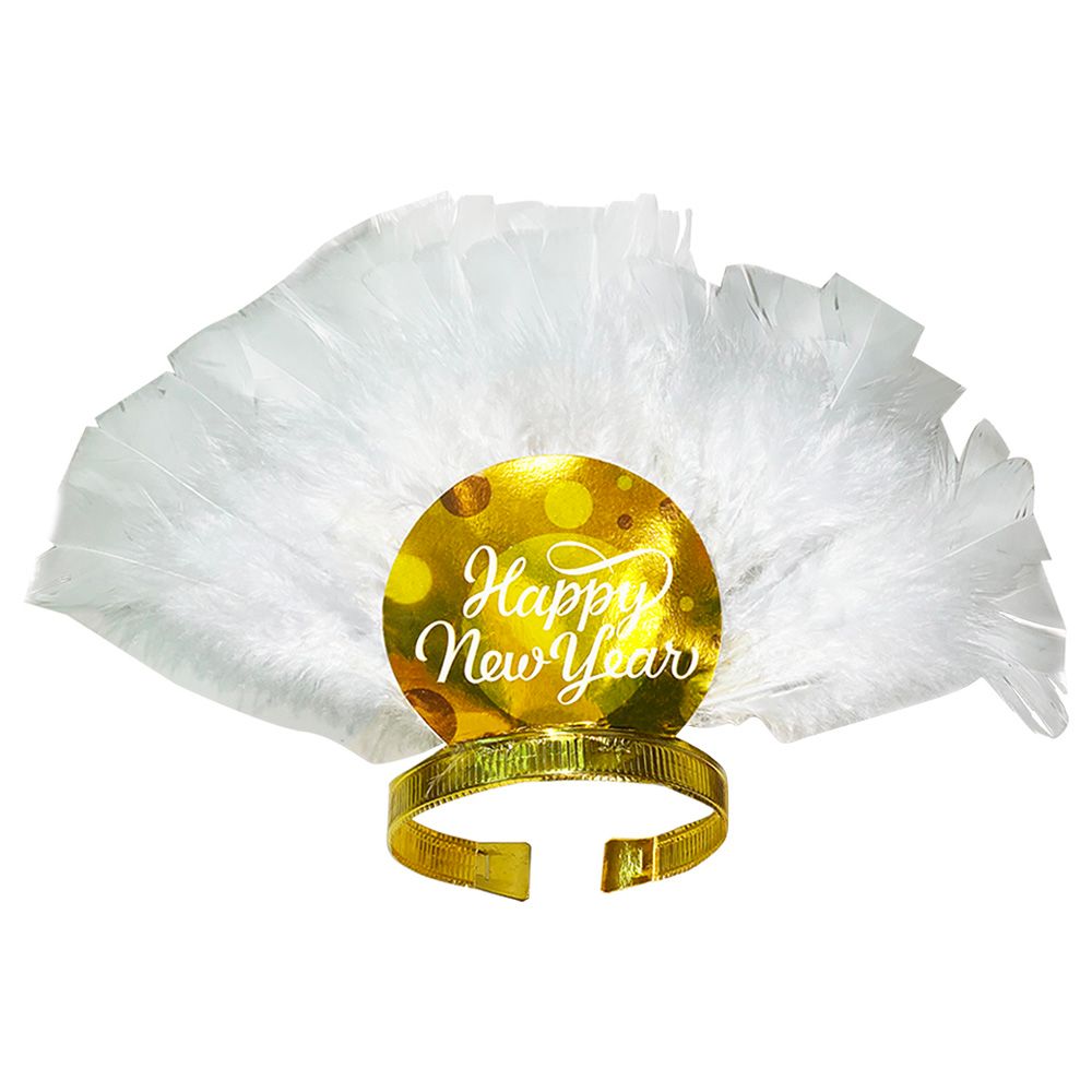 Party Magic - Shade Of Gold Feathered Tiaras Pack of 2