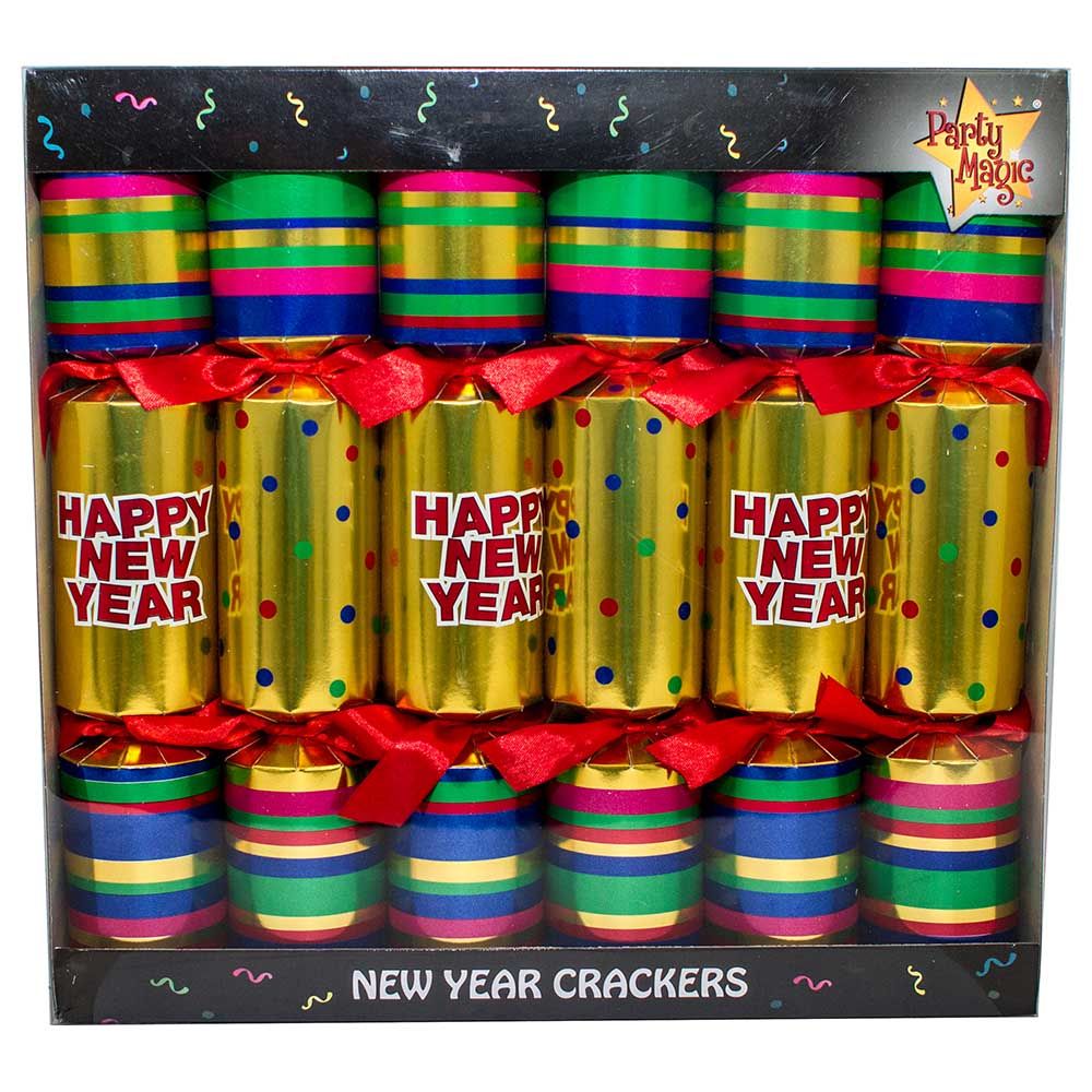 Party Magic - 12in New Year Value Crackers 6pcs/Box