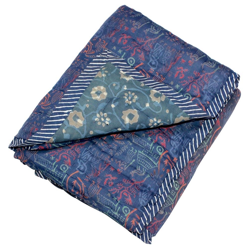 Cherrypick - Natural Cotton Quilt - African and Floral Print