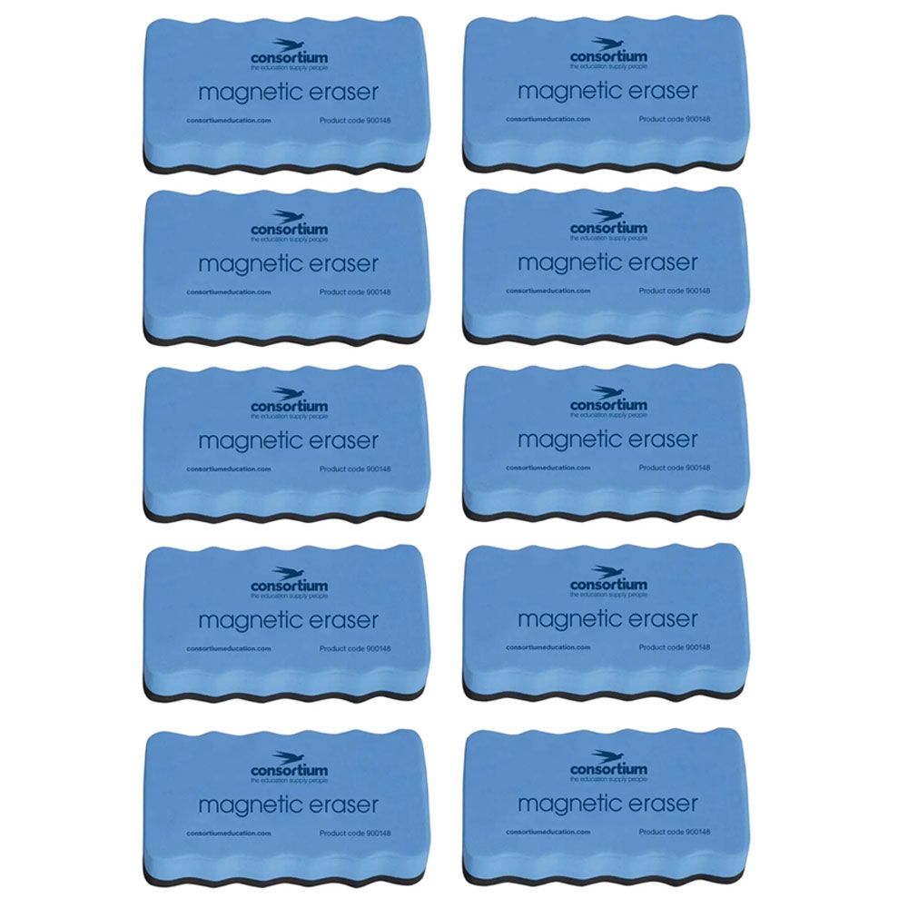 TTS - Consortium Magnetic Eraser - Blue - 10pcs