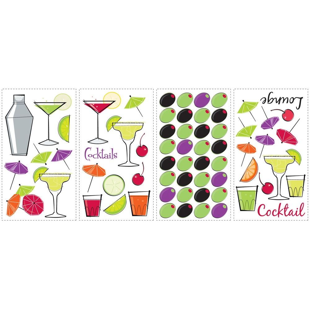 RoomMates Martini Lounge Peel & Stick Wall Decals