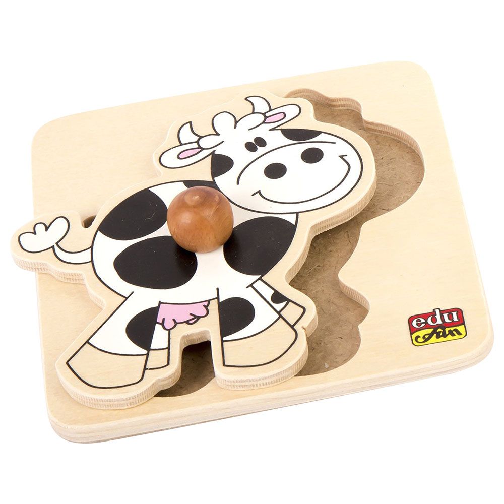 Edu Fun - Small Matching Board Puzzle - Cow 