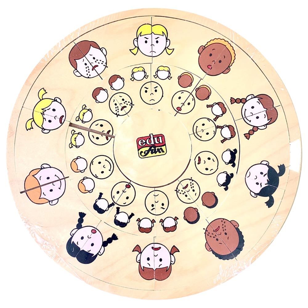 Edu Fun - Circle Matching Board Puzzle - Emotions