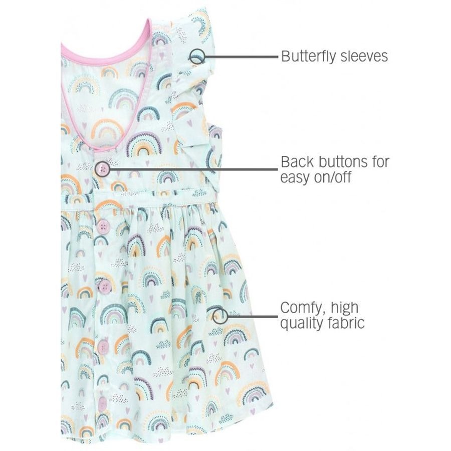 RuffleButts - Chasing Rainbows Butterfly Sleeve Dress