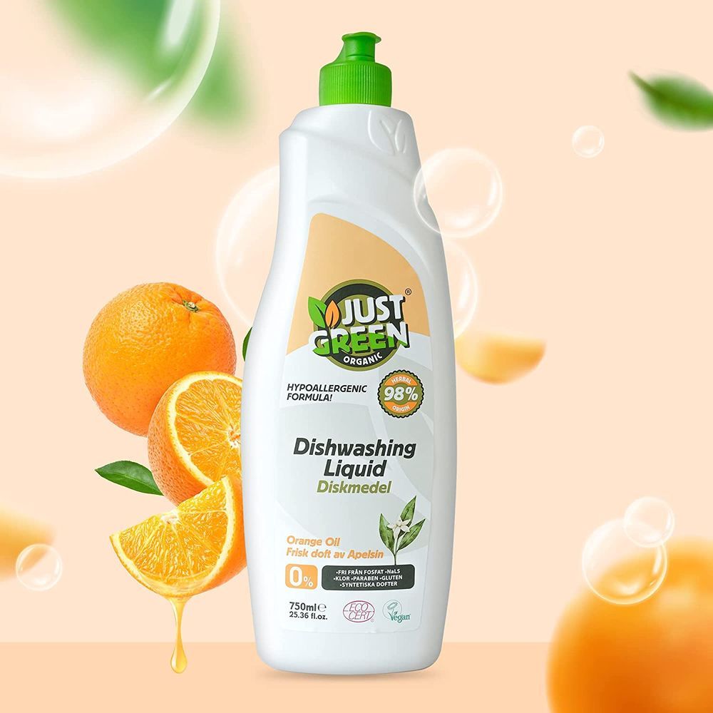 Just Green Organic - Orange Oil Dishwashing Liquid - 750ml