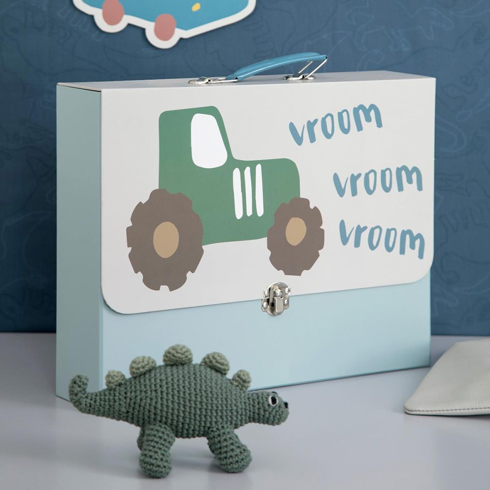 Sebra - Crochet Rattle Dino - Green