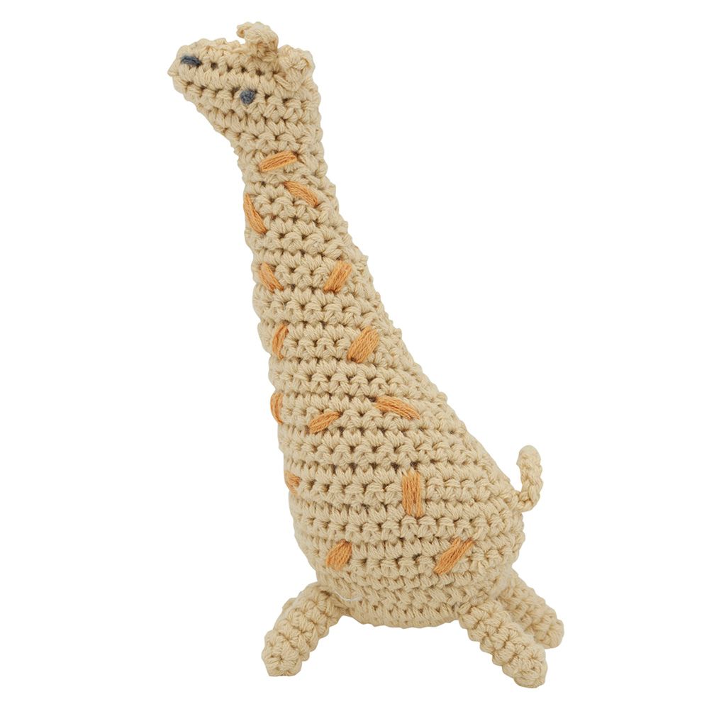 Sebra - Crochet Rattle Glenn The Giraffe - Savannah Yellow