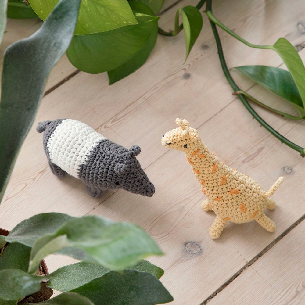 Sebra - Crochet Rattle Glenn The Giraffe - Savannah Yellow