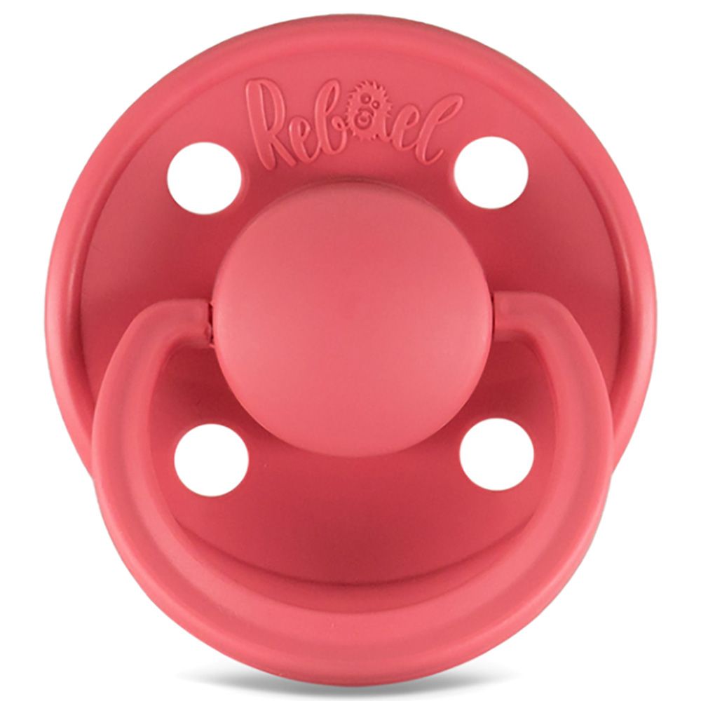 Rebael - Mono Round Pacifier S2 6M+ - Salmon