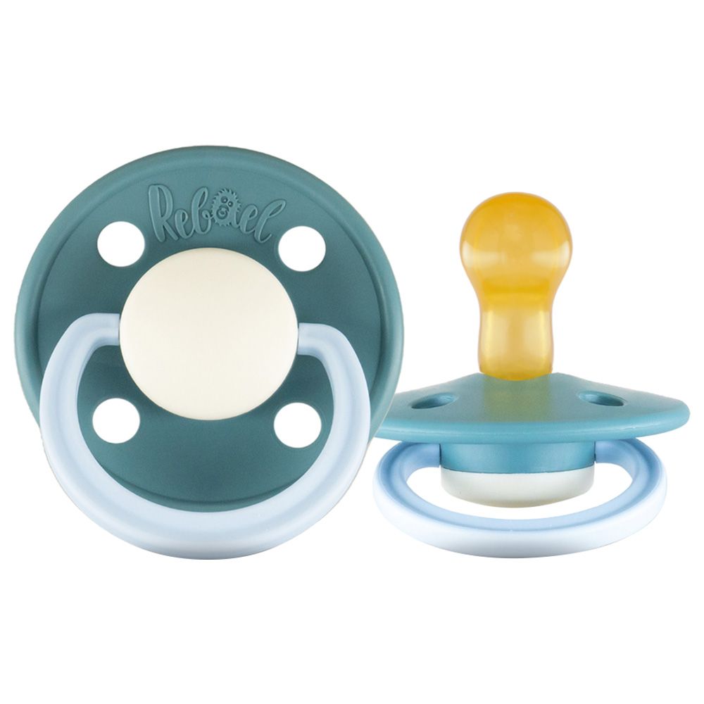 Rebael - Fashion Round Pacifier S1 0-6M - Rainy Pearly Elephant