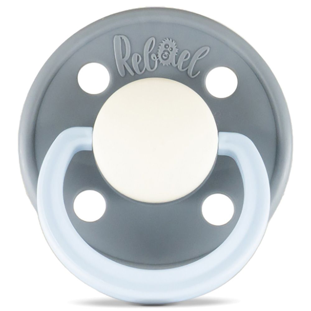 Rebael - Fashion Round Pacifier S1 0-6M - Stormy Pearly Elephant