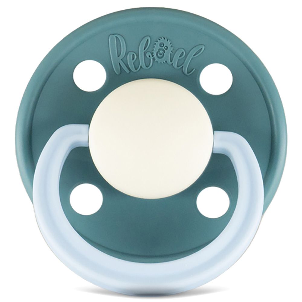 Rebael - Fashion Round Pacifier S2 6M+ - Rainy Pearly Elephant