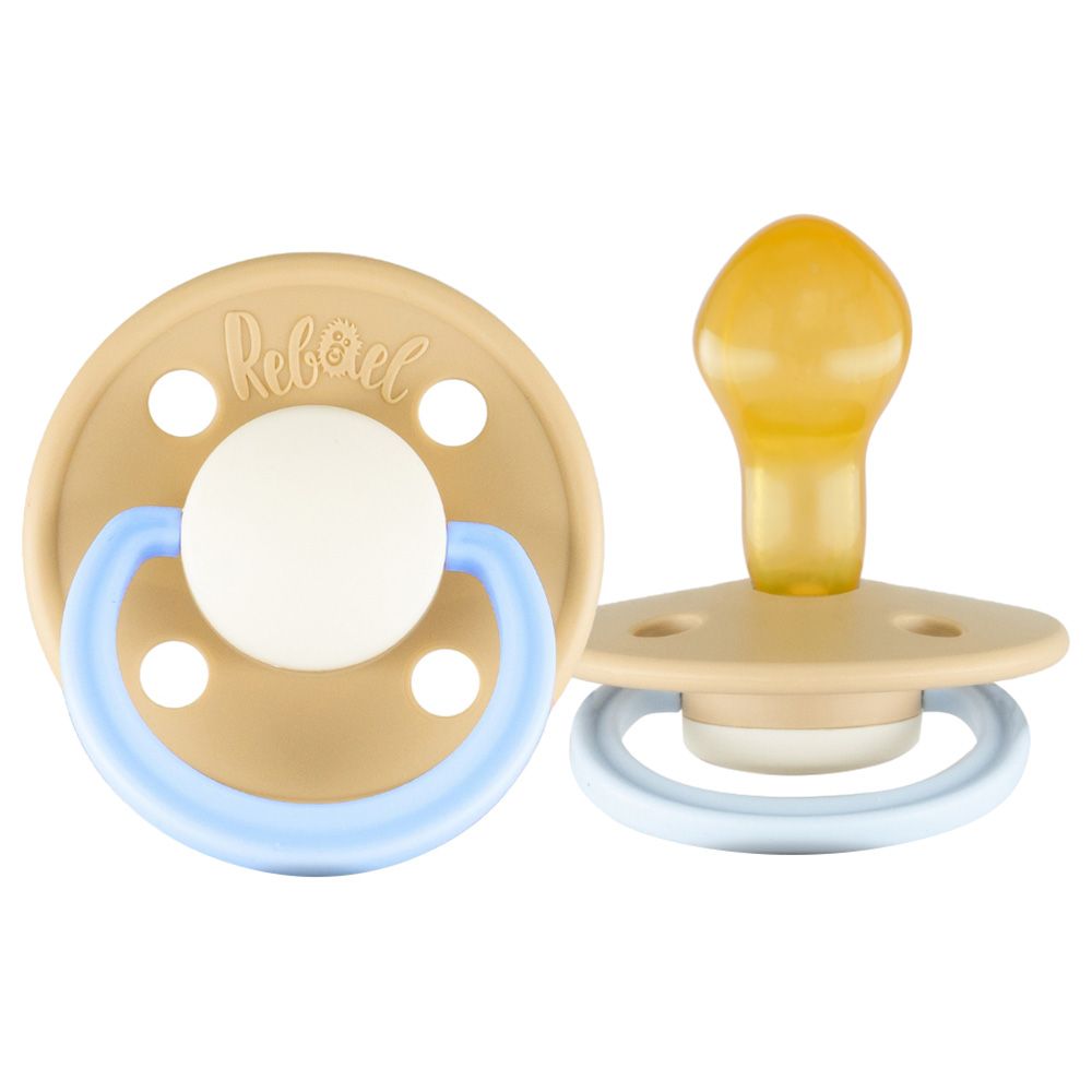 Rebael - Fashion Round Pacifier S2 6M+ - Dusty Pearly Elephant