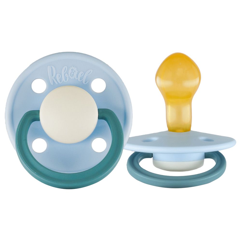 Rebael - Fashion Round Pacifier S2 6M+ - Cold Pearly Snake