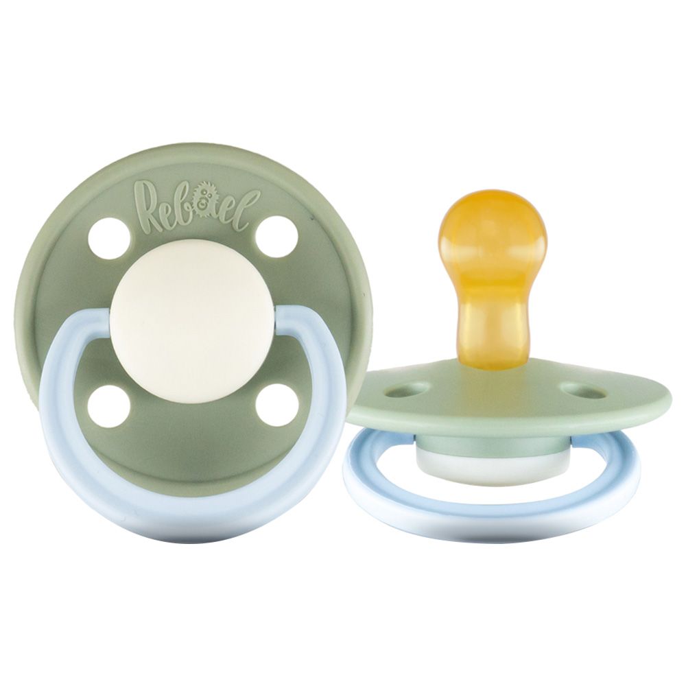 Rebael - Fashion Round Pacifier S1 0-6M - Cloudy Pearly Elephant